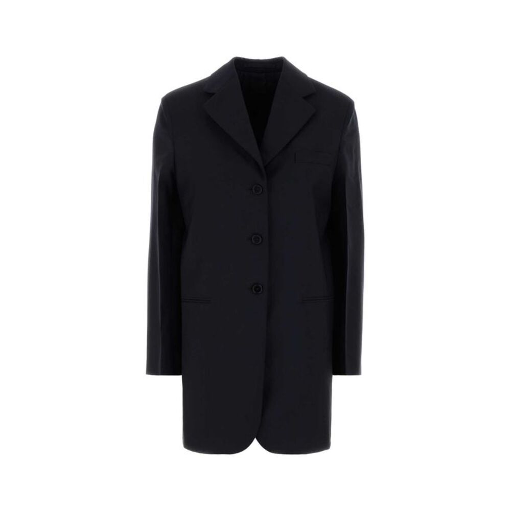 Jil Sander Women Midnight Blue Wool Blend Blazer